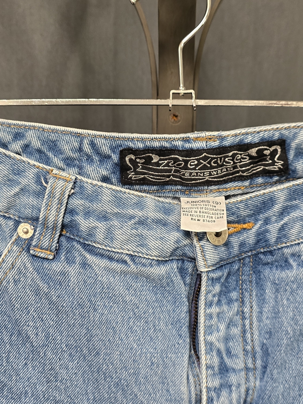 Mid-Rise Light Blue Flare Jeans - No Excuses Jeanswear - Picture 3 of 7